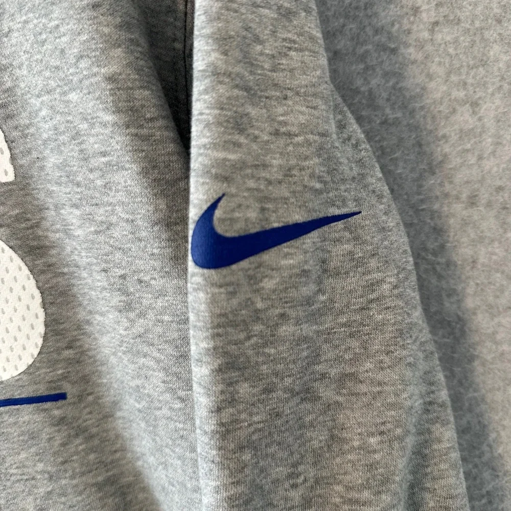 Nike Buffalo Bills Hoodie Mens Size M Gray Pullover Fleece NFL Fan Gear